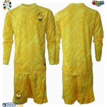 Otroški Nogometni dresi Francija Vratar Domači EP 2024 Dolgi Rokav (+ Kratke hlače)